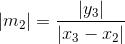 |m_2|=\frac{|y_3|}{|x_3-x_2|}